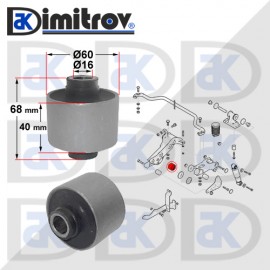 Тампон Ø 16 х Ø 60 х 68/40 mm